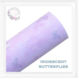 ⋅ IRIDESCENT BUTTERFLIES ⋅ Stamped Tie Dyed Velour Craft Sheets ⋅