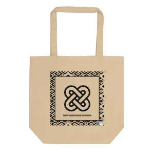 100% cotton Eco Tote Bag, featuring the Adinkra symbol for hypocrisy