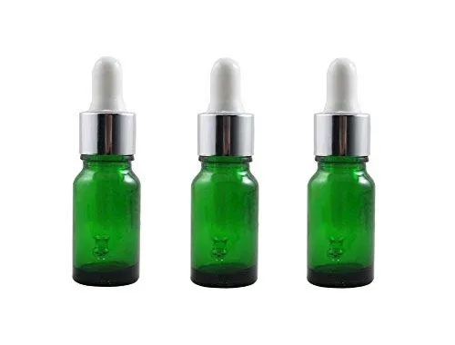 10Pcs 10Ml Empty Refillable Glass Dropper Bottle Jars With Glass Eye Dropper Essential Oil Perfume Aromatherapy Vial Pot Storage Container With White Dropper