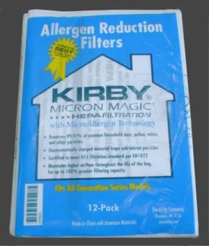 12 Pack of HEPA Bags for All Kirby Vacuum G Models.