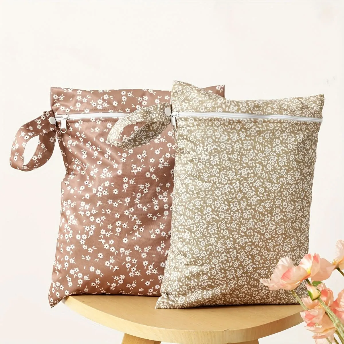 2-Pack Reusable Wet Dry Bags for Diapering