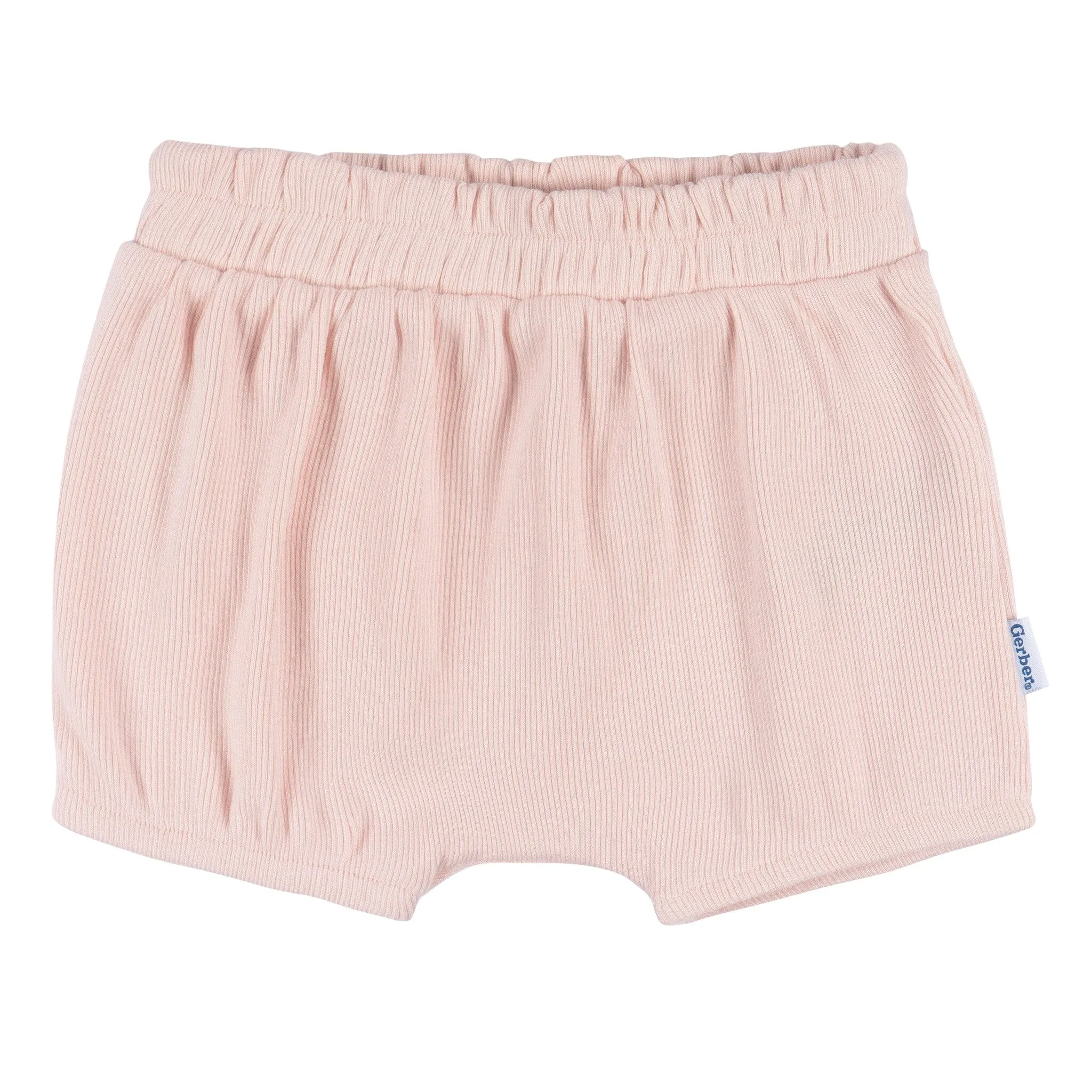2-Piece Baby Girls Pink Bodysuit and Shorts Set