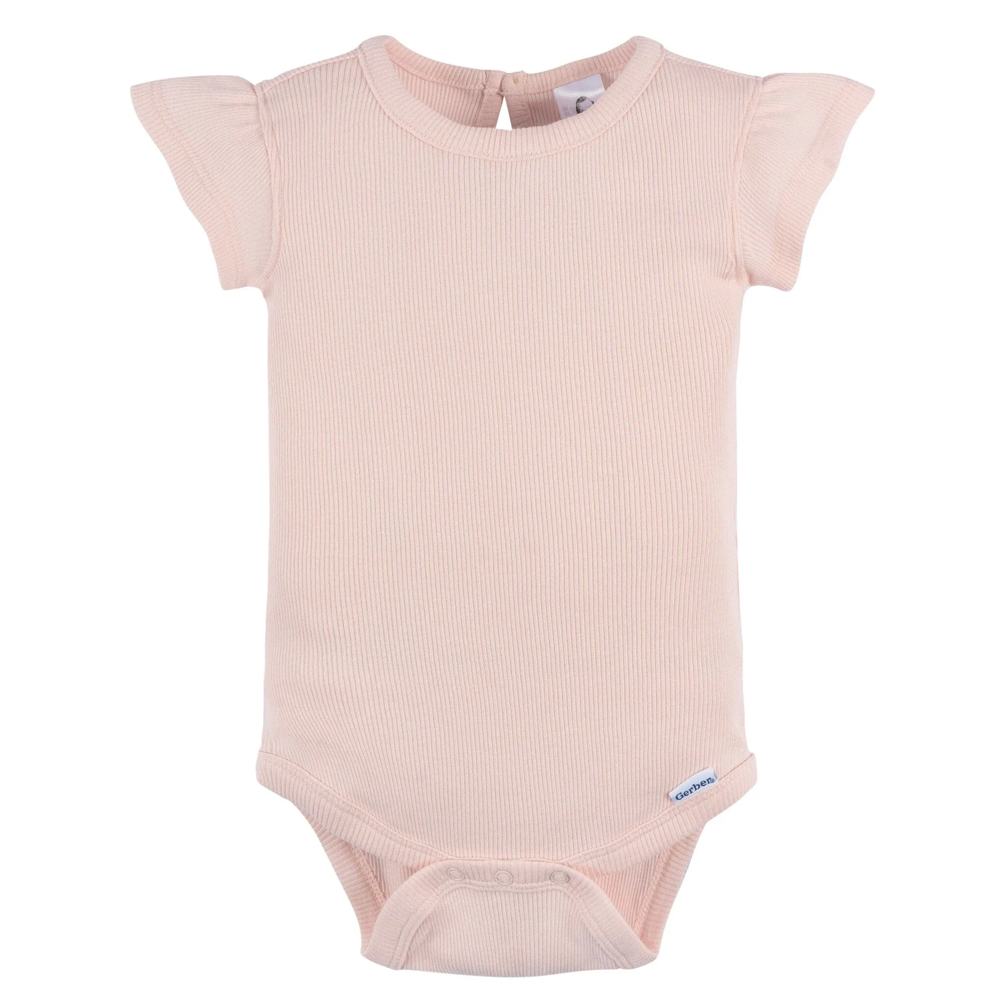 2-Piece Baby Girls Pink Bodysuit and Shorts Set