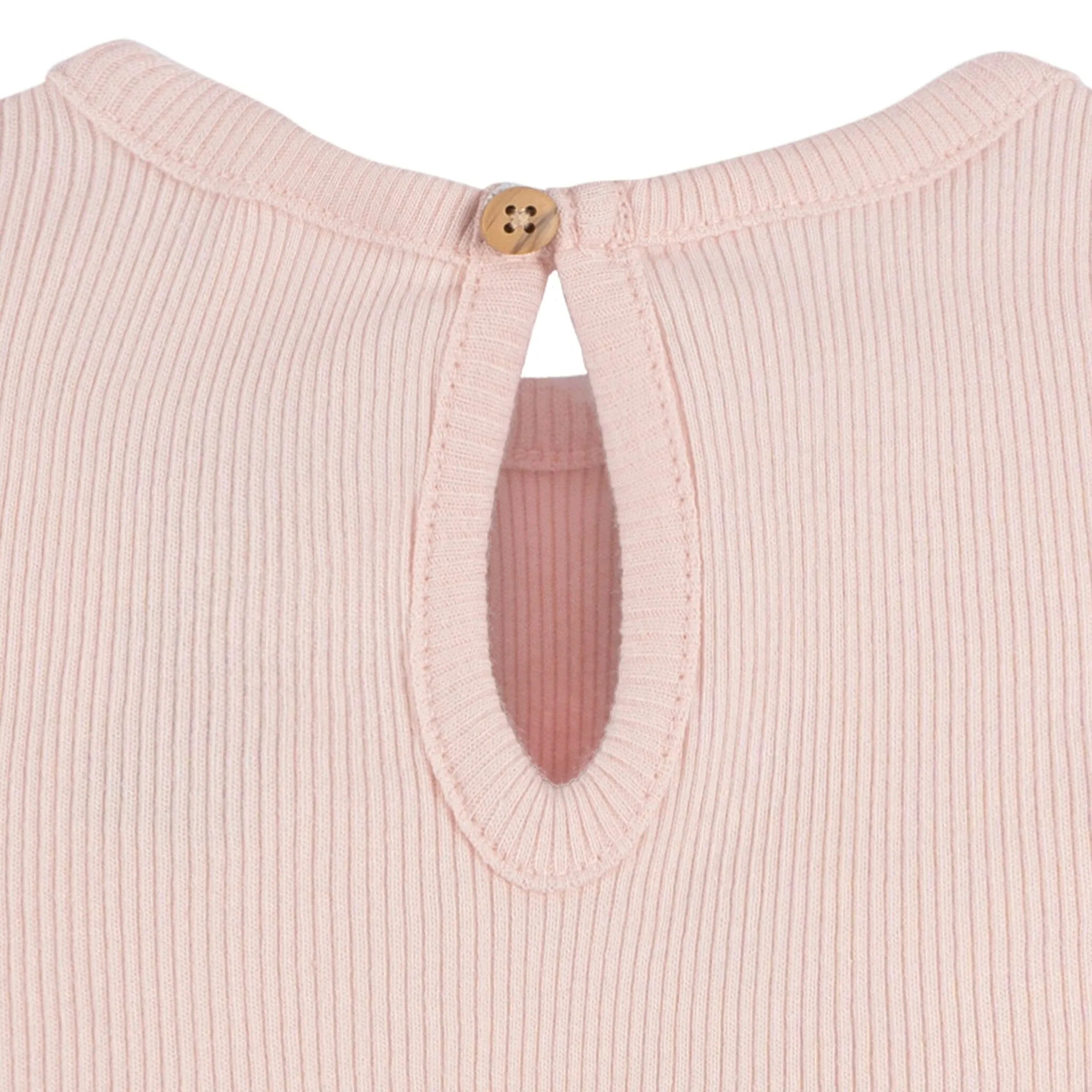 2-Piece Baby Girls Pink Bodysuit and Shorts Set