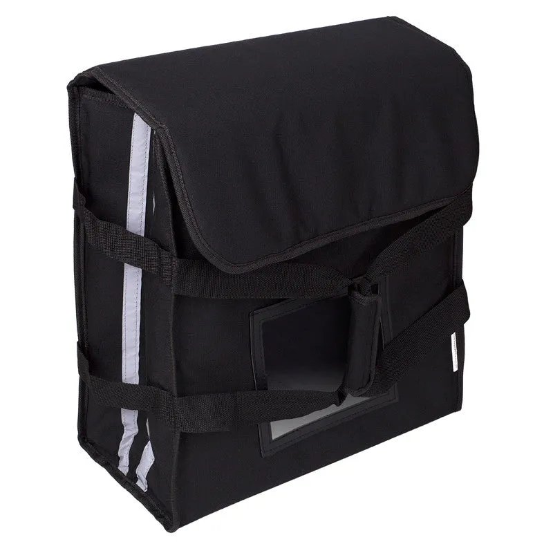 3 Box Pizza Bag (black with reflector tape)  Australian Manufactured