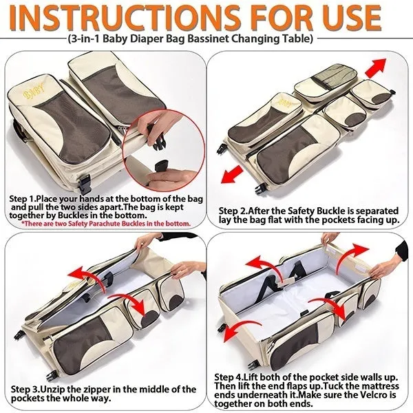 3 in 1 - Diaper Bag