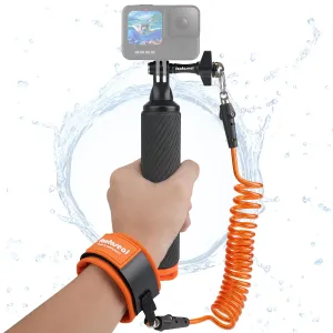 Action Camera Non-Slip Handler Floating Hand Grip Holder Mount   Steel-cored Safety Wrist Strap for GoPro Sony Insta360 Olympus Akaso Underwater Camcorder Diving Surfing Snorkeling Rafting Kayak Scuba