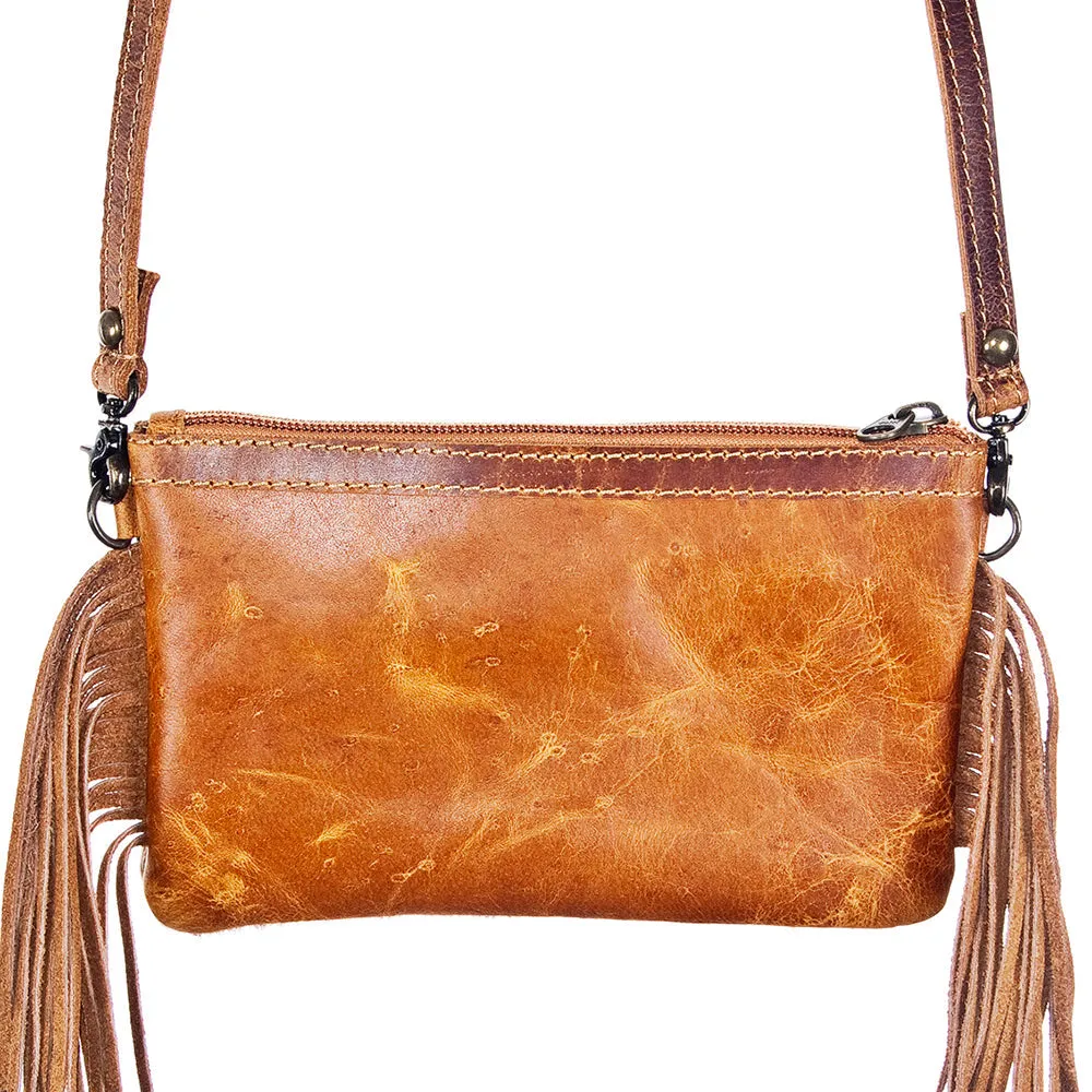 American Darling ADBGS139 Small Crossbody Hair-On Genuine Leather Women Bag Western Handbag Purse