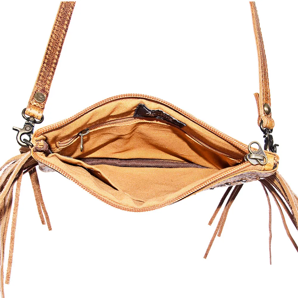 American Darling ADBGS139 Small Crossbody Hair-On Genuine Leather Women Bag Western Handbag Purse