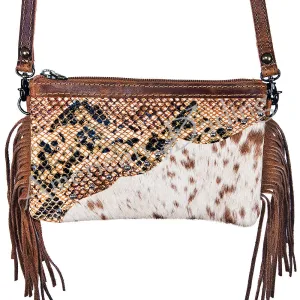American Darling ADBGS139 Small Crossbody Hair-On Genuine Leather Women Bag Western Handbag Purse