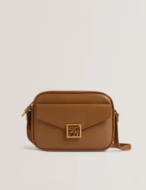 Anihli Tb Detail Leather Camera Bag Brown