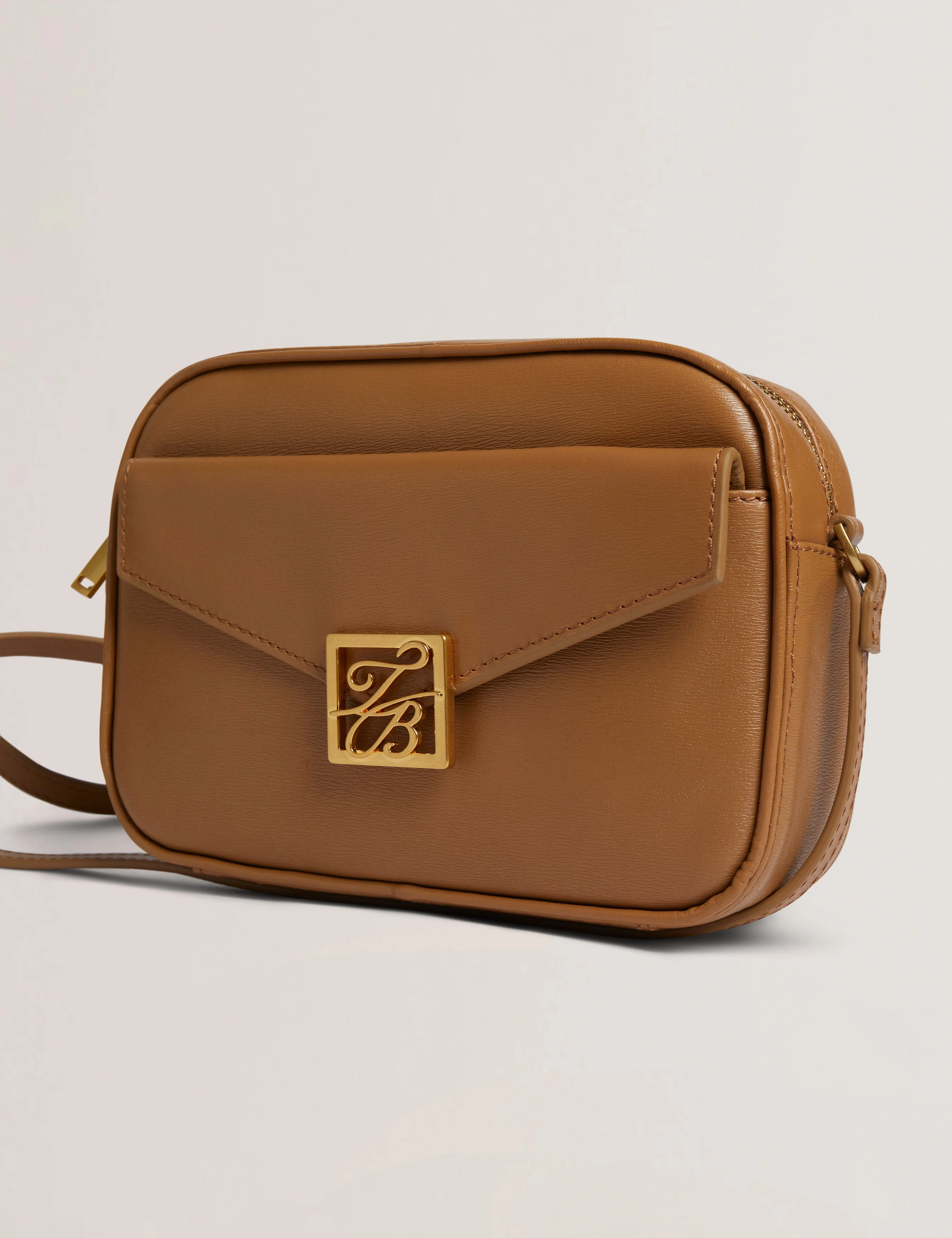 Anihli Tb Detail Leather Camera Bag Brown
