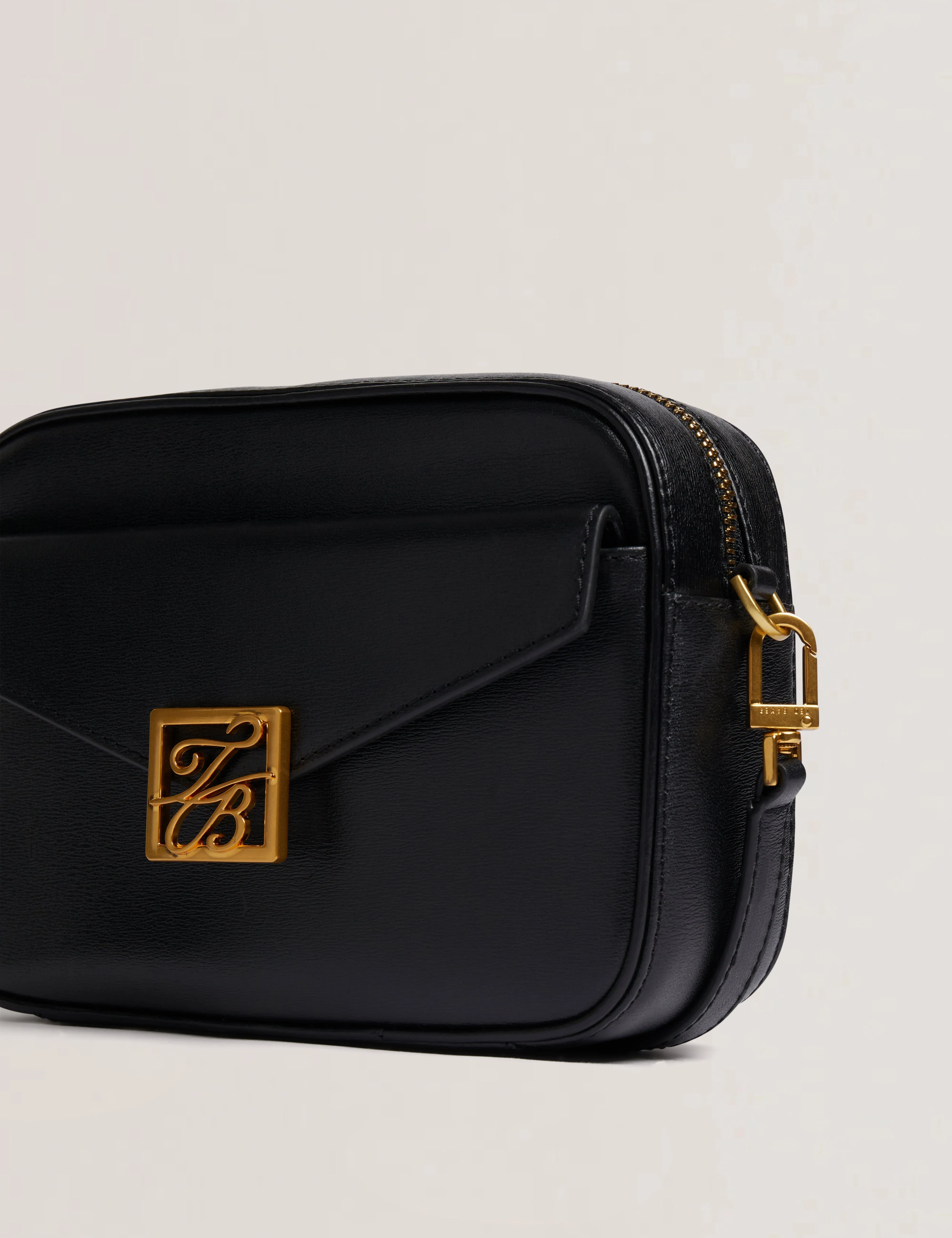 Anilaa Tb Detail Large Leather Camera Bag Black