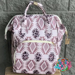 Aztec and Animal Print Diaper Bag Backpack