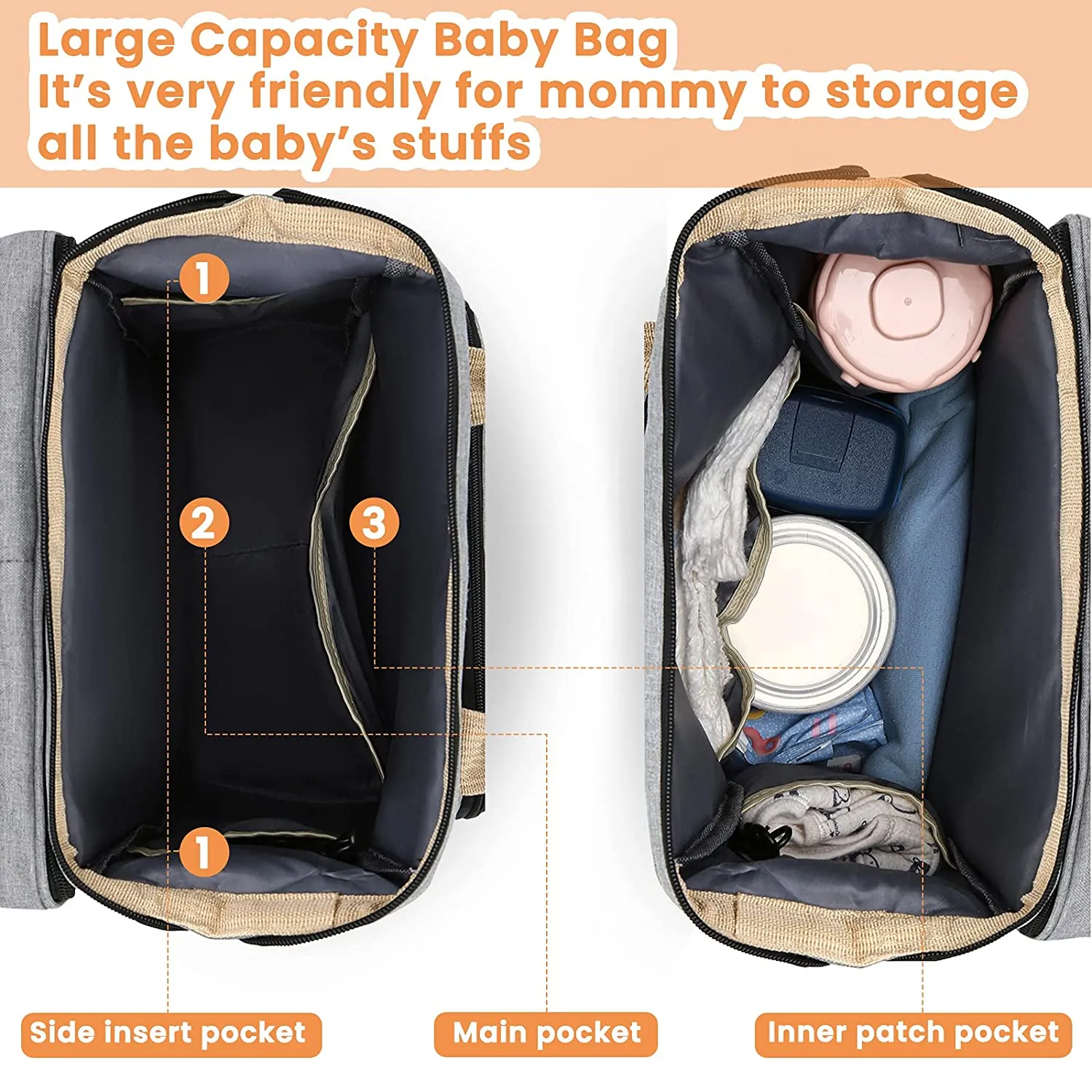 Baby Diaper Bag Backpack with Changing Station