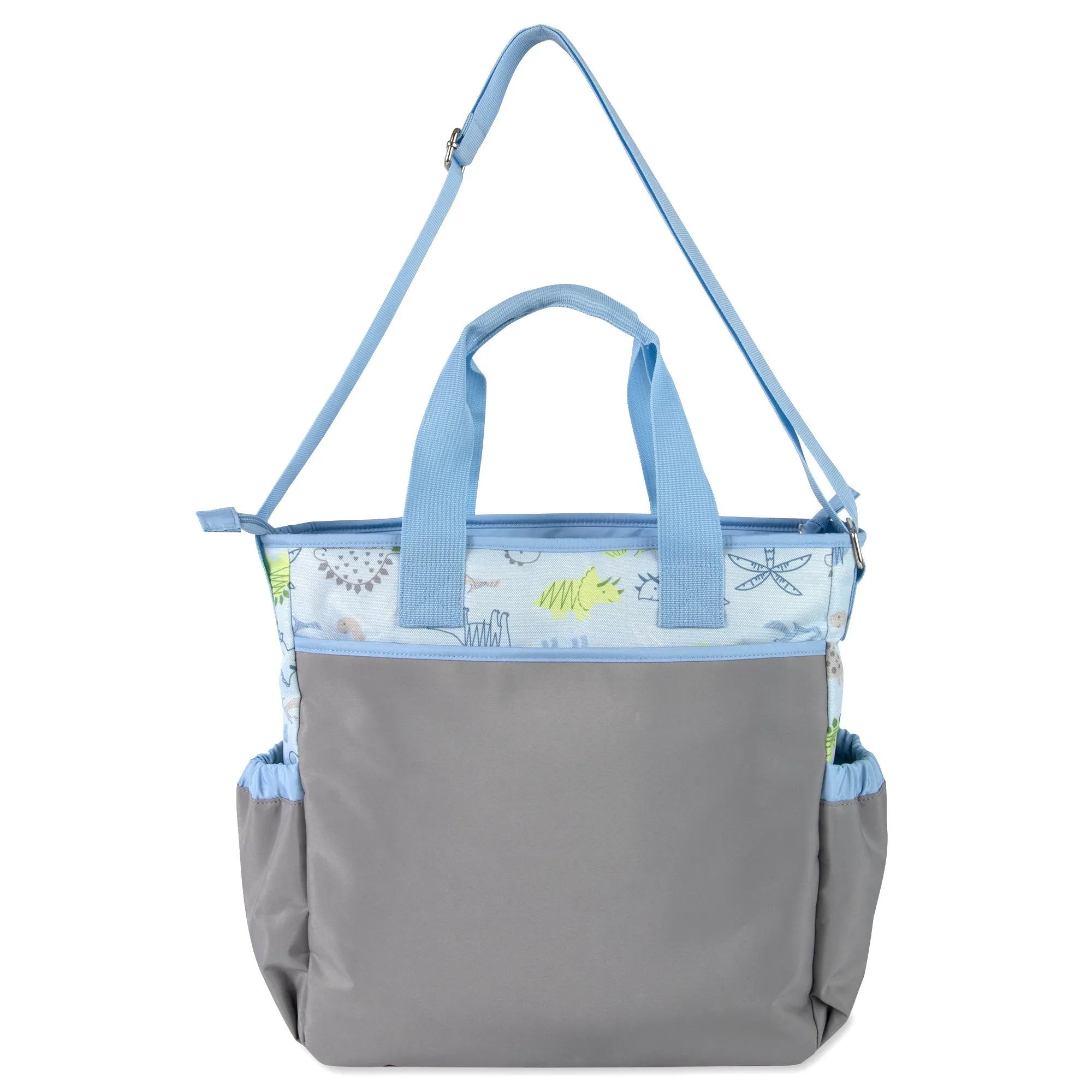 Baby Essentials 3 In 1 Blue Dino Themed Diaper Bag Wholesale