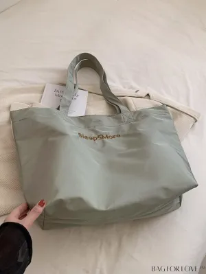 BagForLove - Large Green Minimalist Shoulder Tote Bag for Commuting