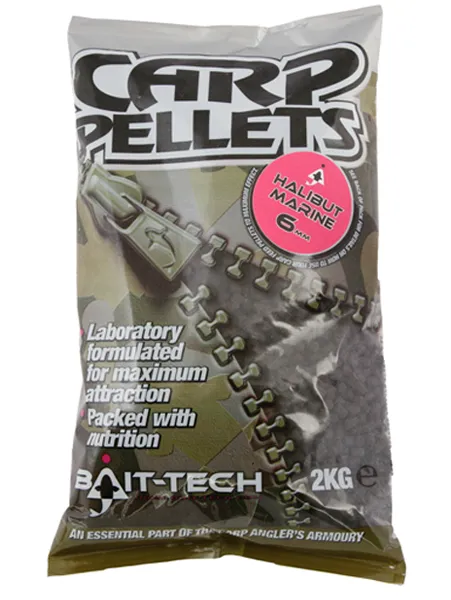 BAIT TECH Halibut Marine Carp Feed Pellets 2KG