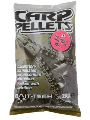 BAIT TECH Halibut Marine Carp Feed Pellets 2KG