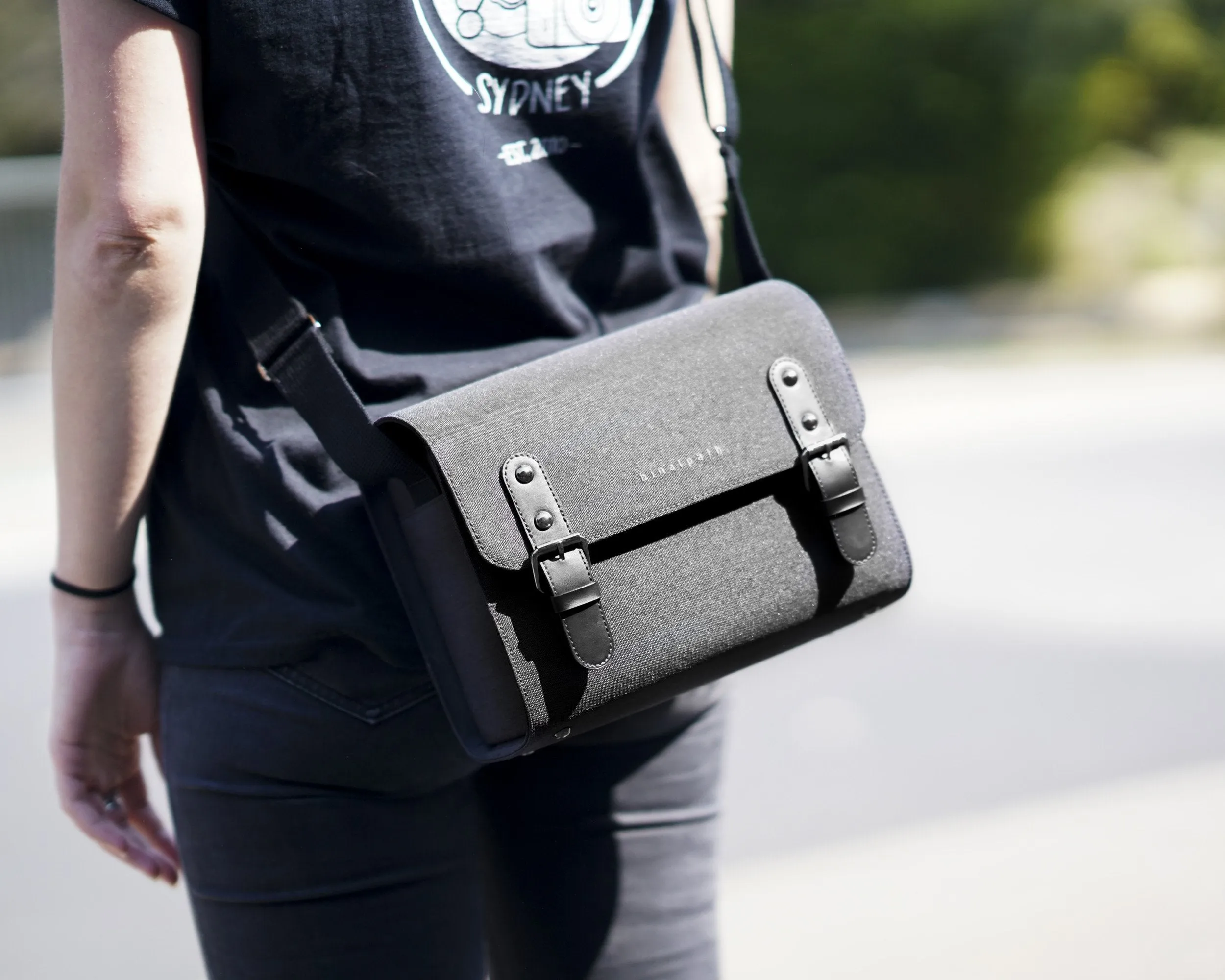 Binalpath Canvas Black Camera Shoulder Bag - Ace