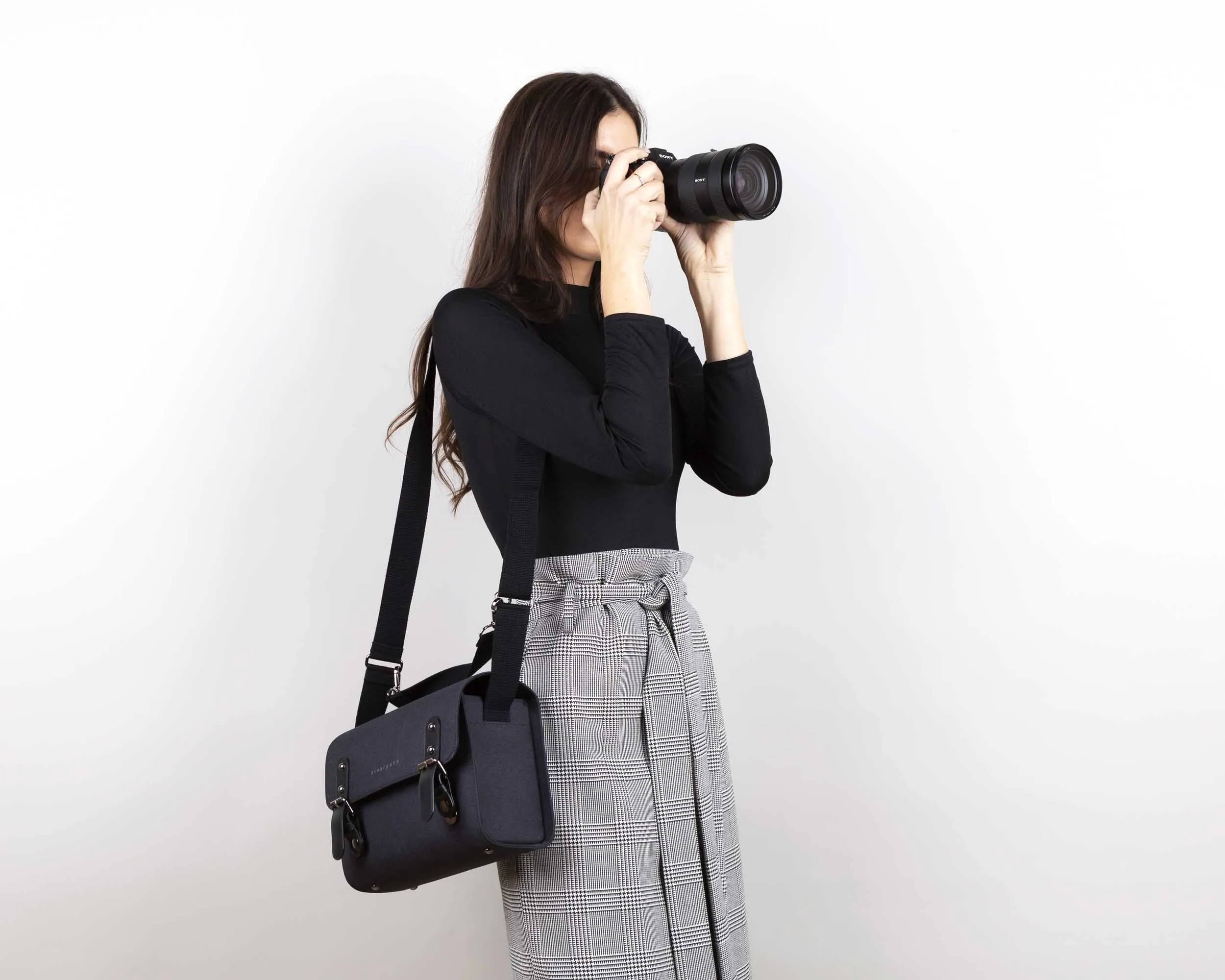 Binalpath Canvas Black Camera Shoulder Bag - Ace