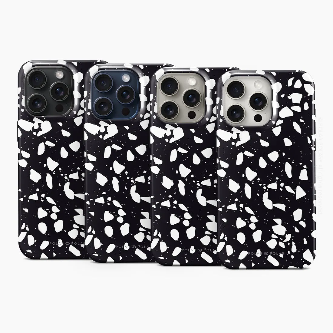 Black Rocky Road Terrazzo - iPhone 15 Pro Case