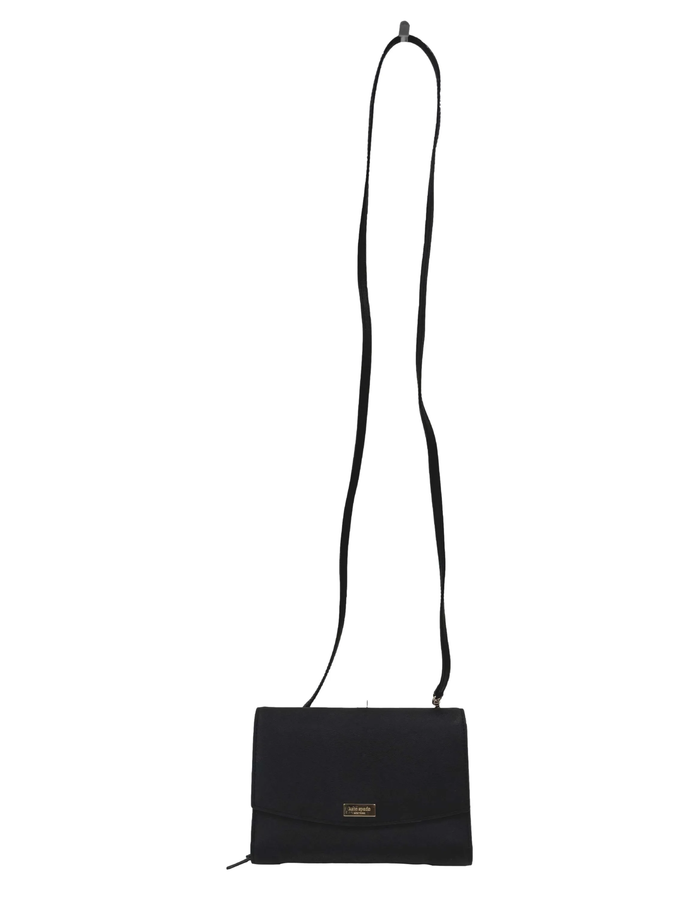 Black Saffiano Leather Crossbody Bag