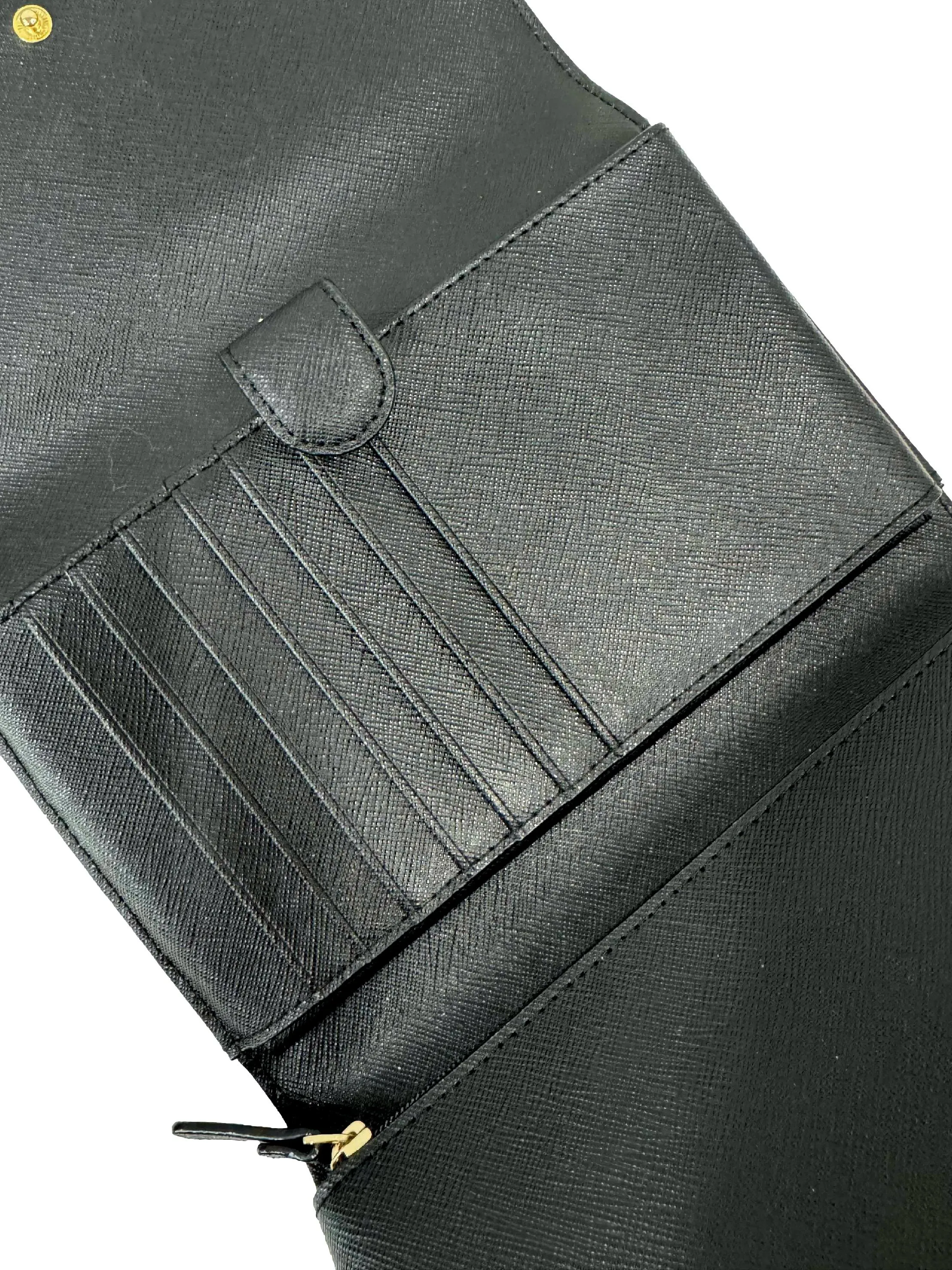 Black Saffiano Leather Crossbody Bag
