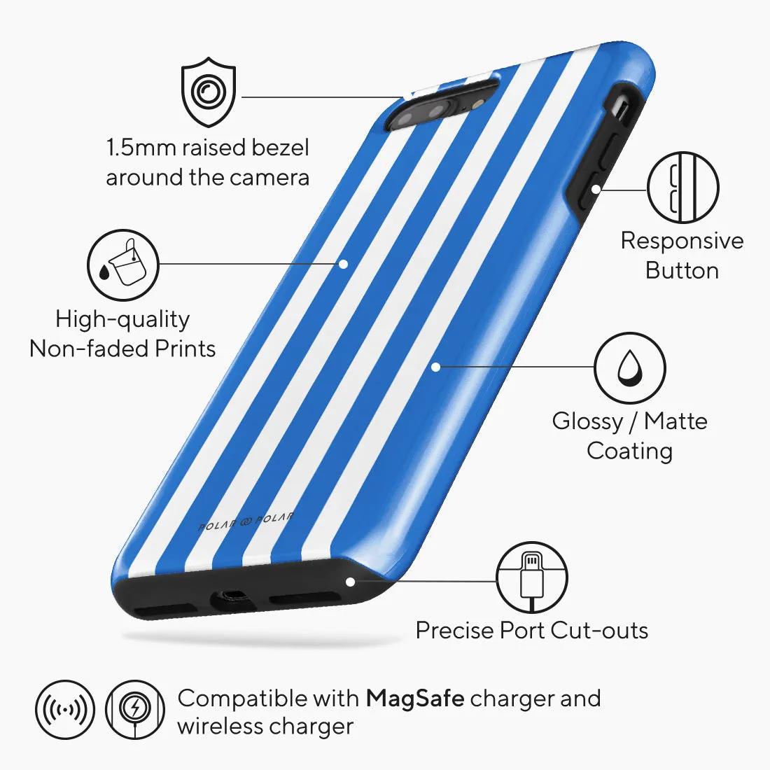 Blue Stripe Custom - iPhone 8 Plus/7 Plus Case