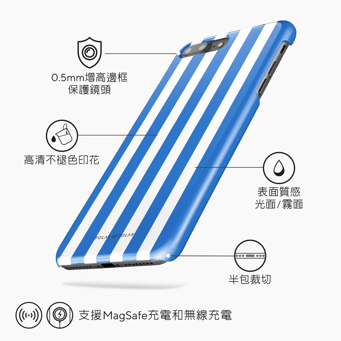 Blue Stripe Custom - iPhone 8 Plus/7 Plus Case