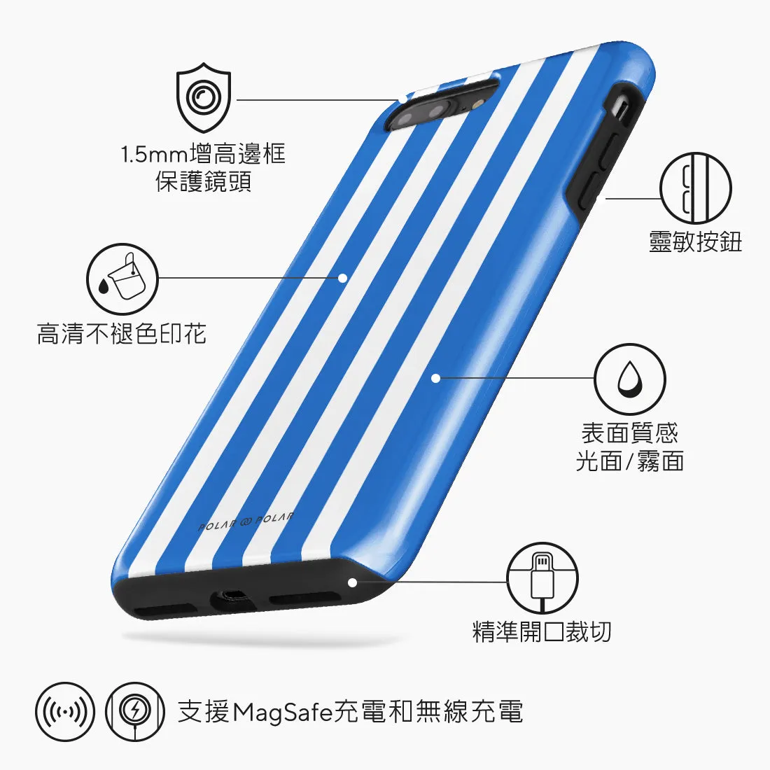 Blue Stripe Custom - iPhone 8 Plus/7 Plus Case