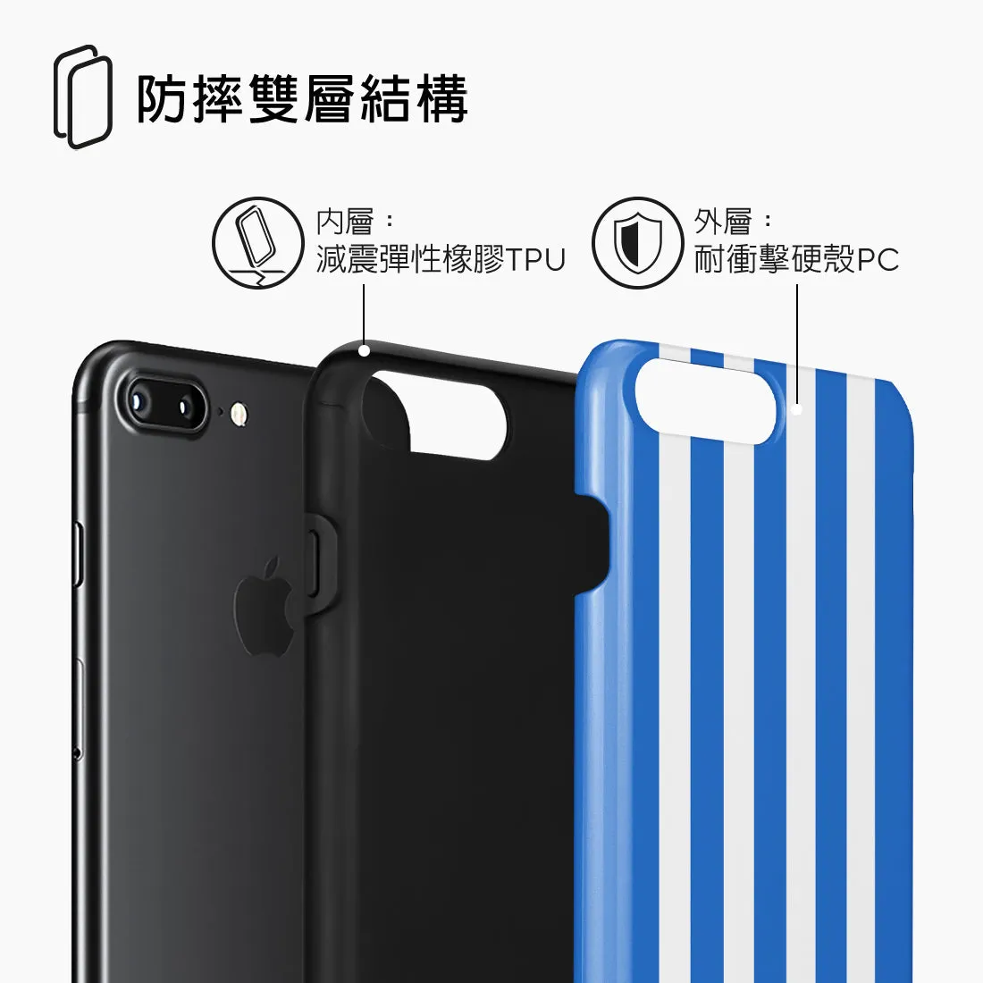 Blue Stripe Custom - iPhone 8 Plus/7 Plus Case
