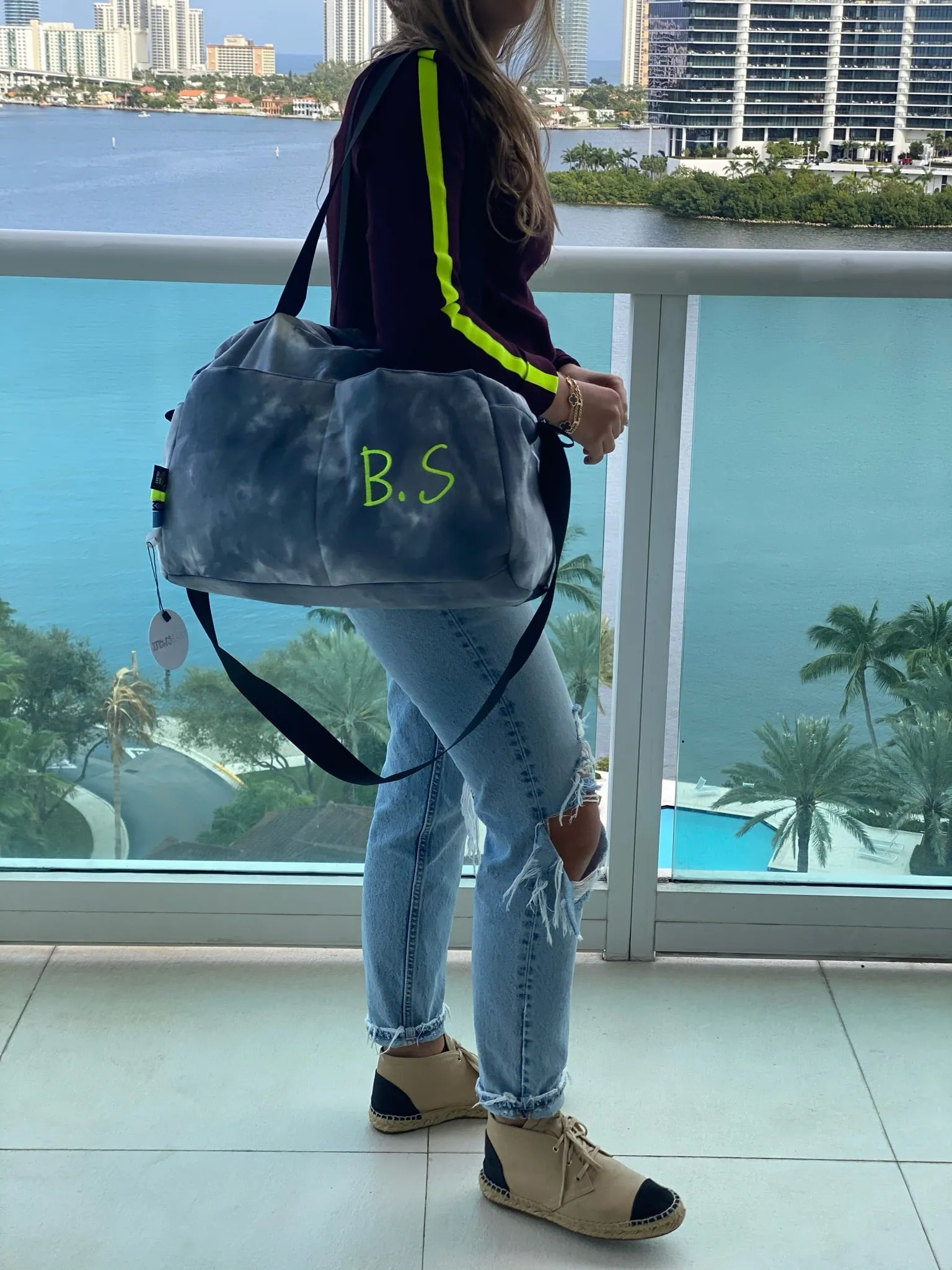 Blue Tie Dye Diaper Bag