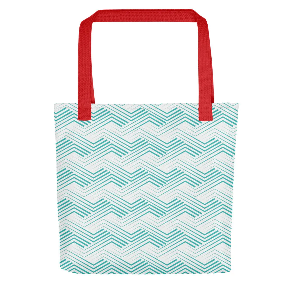 Blue Zigzag - Sustainably Made Tote Bag