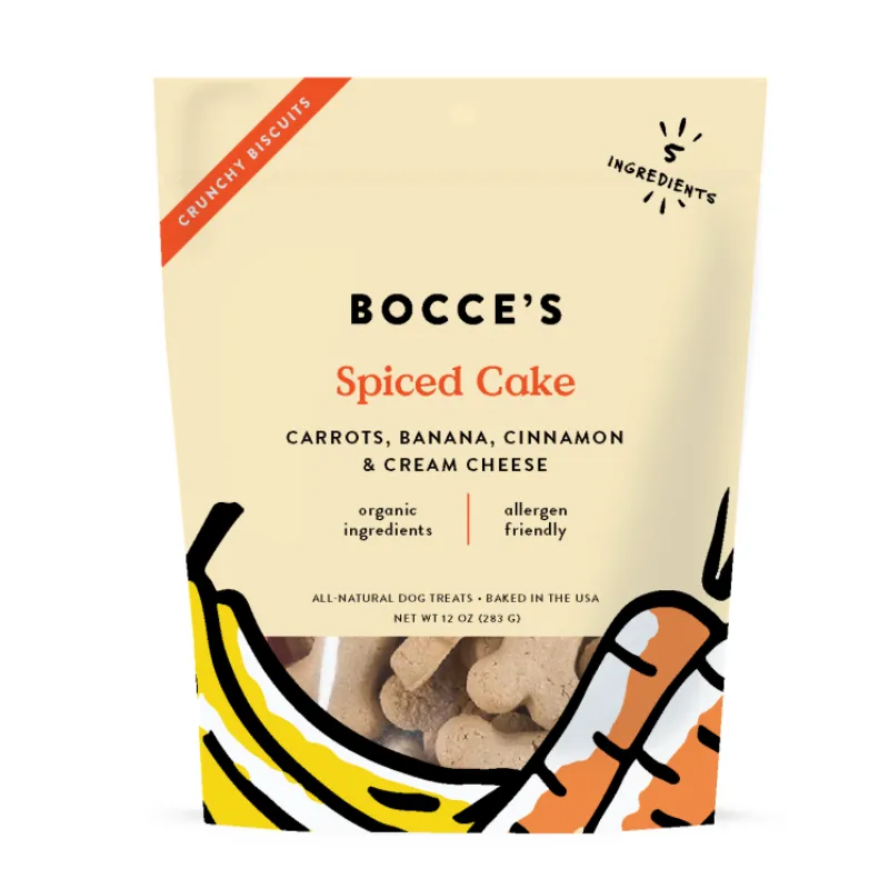 Bocce's Bakery - Spiced Cake Small Batch Dog Biscuits - 12oz
