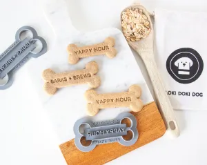 Bone Shape "Barks   Brews" & "Yappy Hour" Dog Biscuit Cookie Cutter