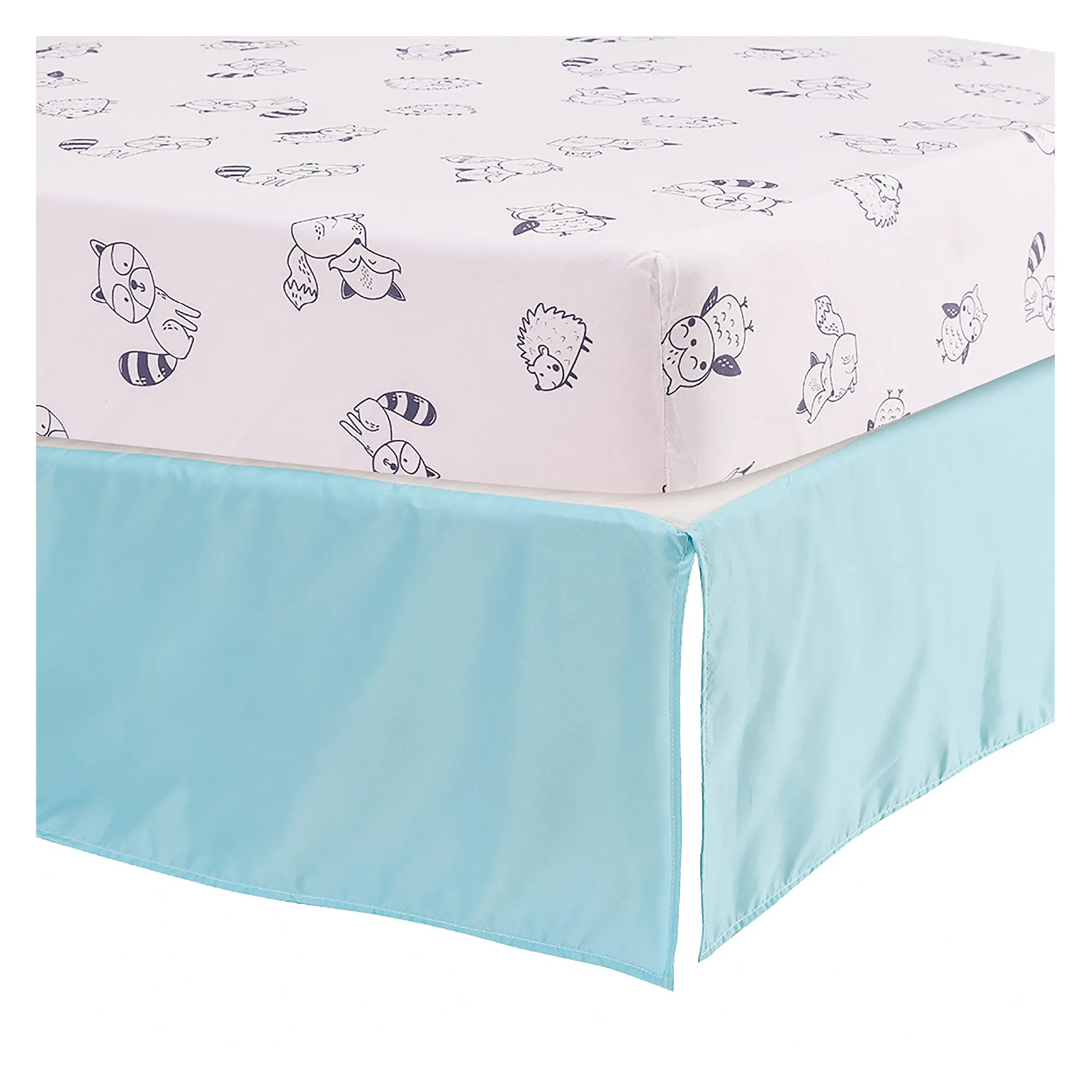 Boobeyeh 5 piece owl bedding set for new borns