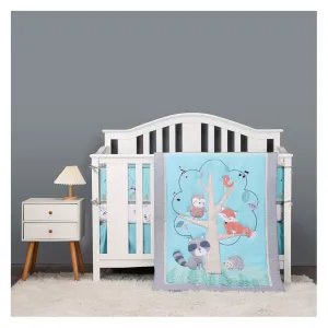 Boobeyeh 5 piece owl bedding set for new borns
