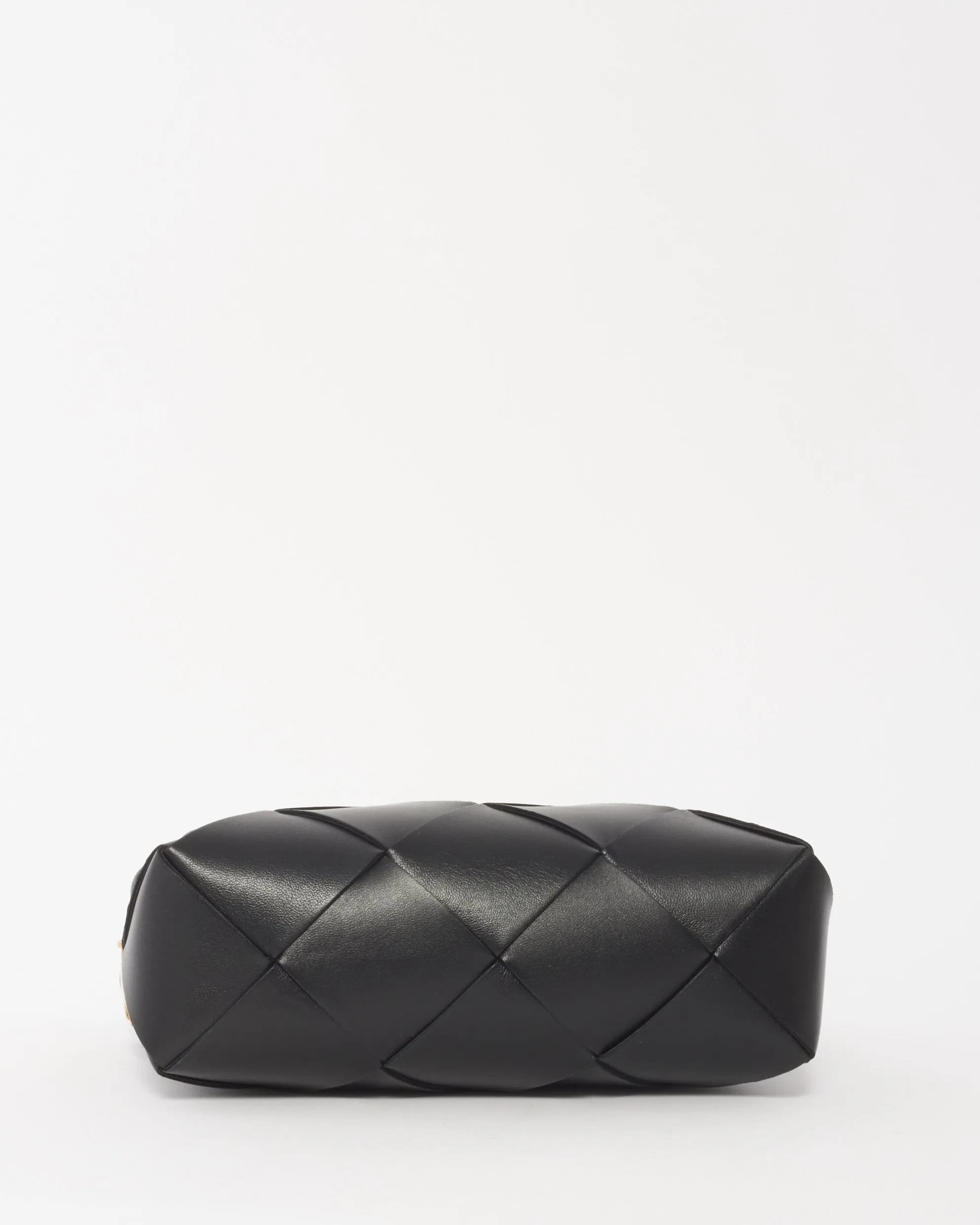 Bottega Veneta Black Intrecciato Leather Small Cassette Camera Bag