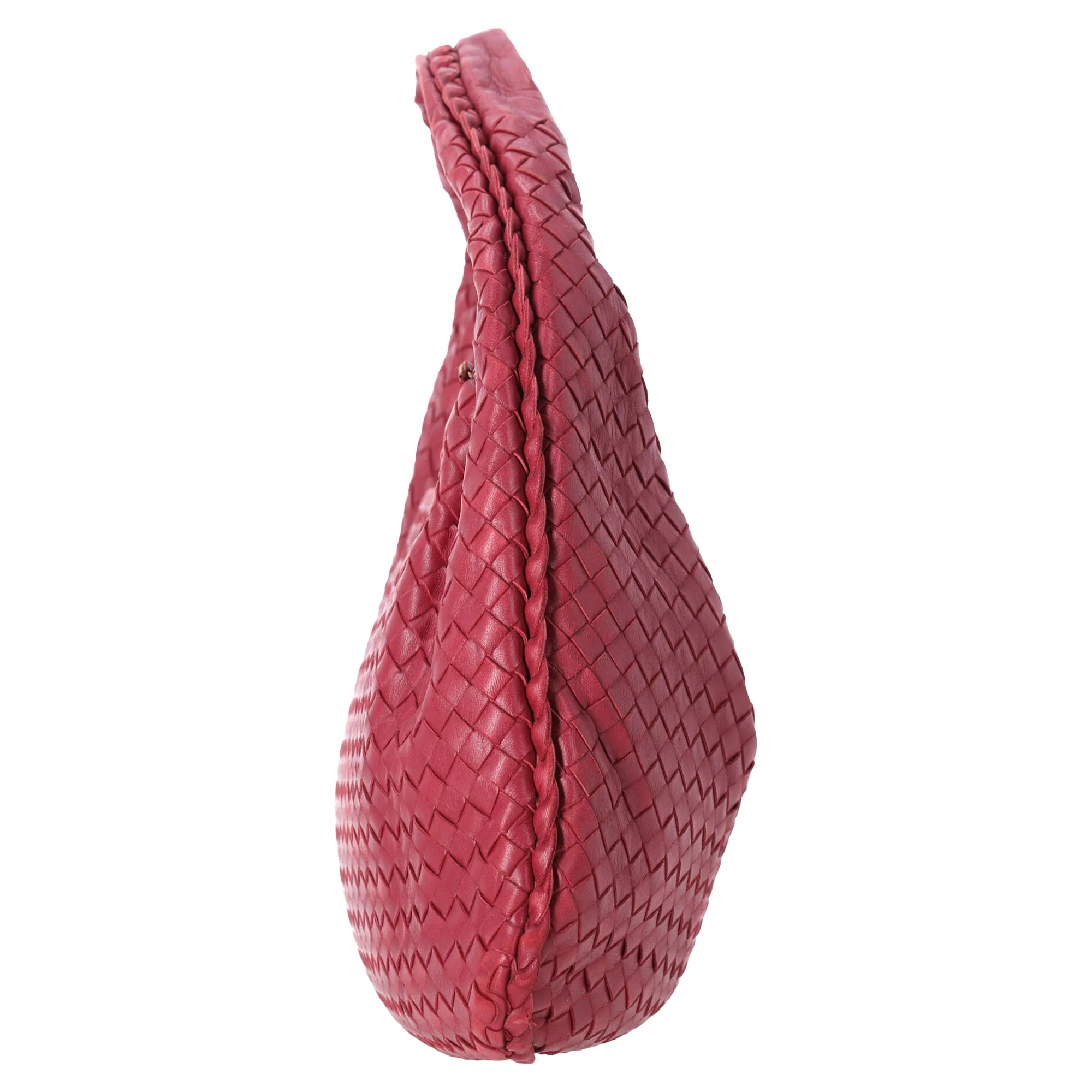 Bottega Veneta Medium Veneta Hobo Bag in Burgundy Leather