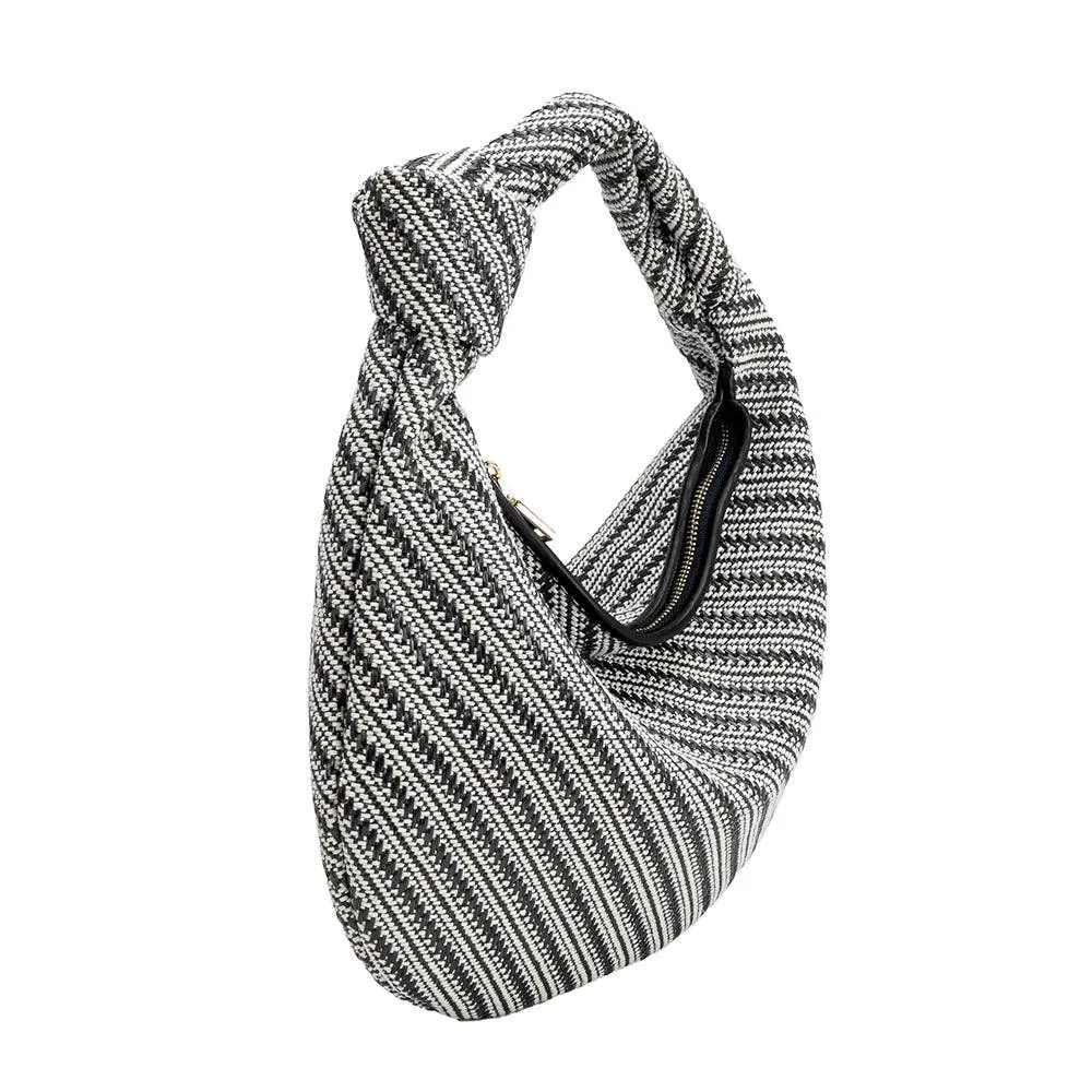 Brigitte Raffia Hobo by Melie Bianco Obsidian