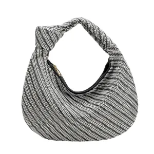 Brigitte Raffia Hobo by Melie Bianco Obsidian