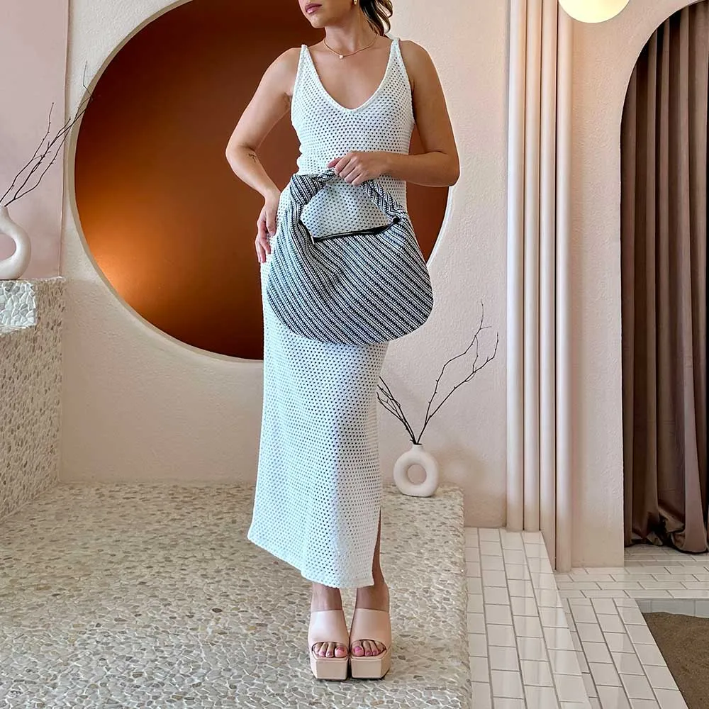 Brigitte Raffia Hobo by Melie Bianco Obsidian