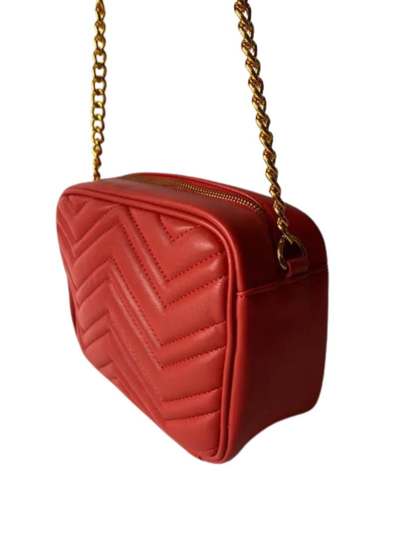 Brittany Quilted Leather Square Crossbody Bag