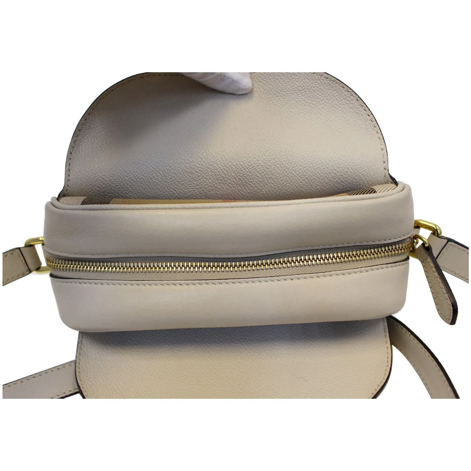 BURBERRY Small Buckle Crossbody Bag Limestone