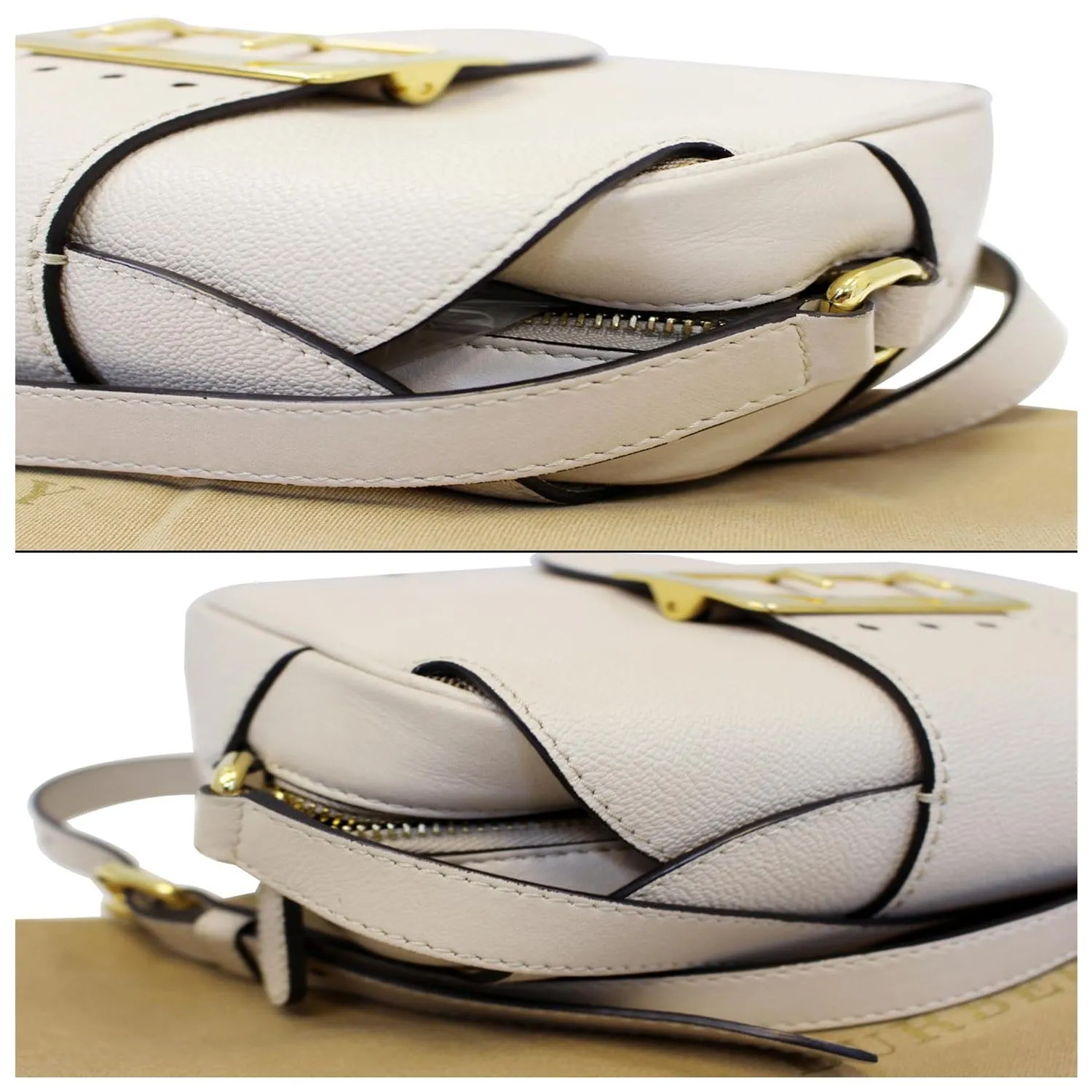 BURBERRY Small Buckle Crossbody Bag Limestone