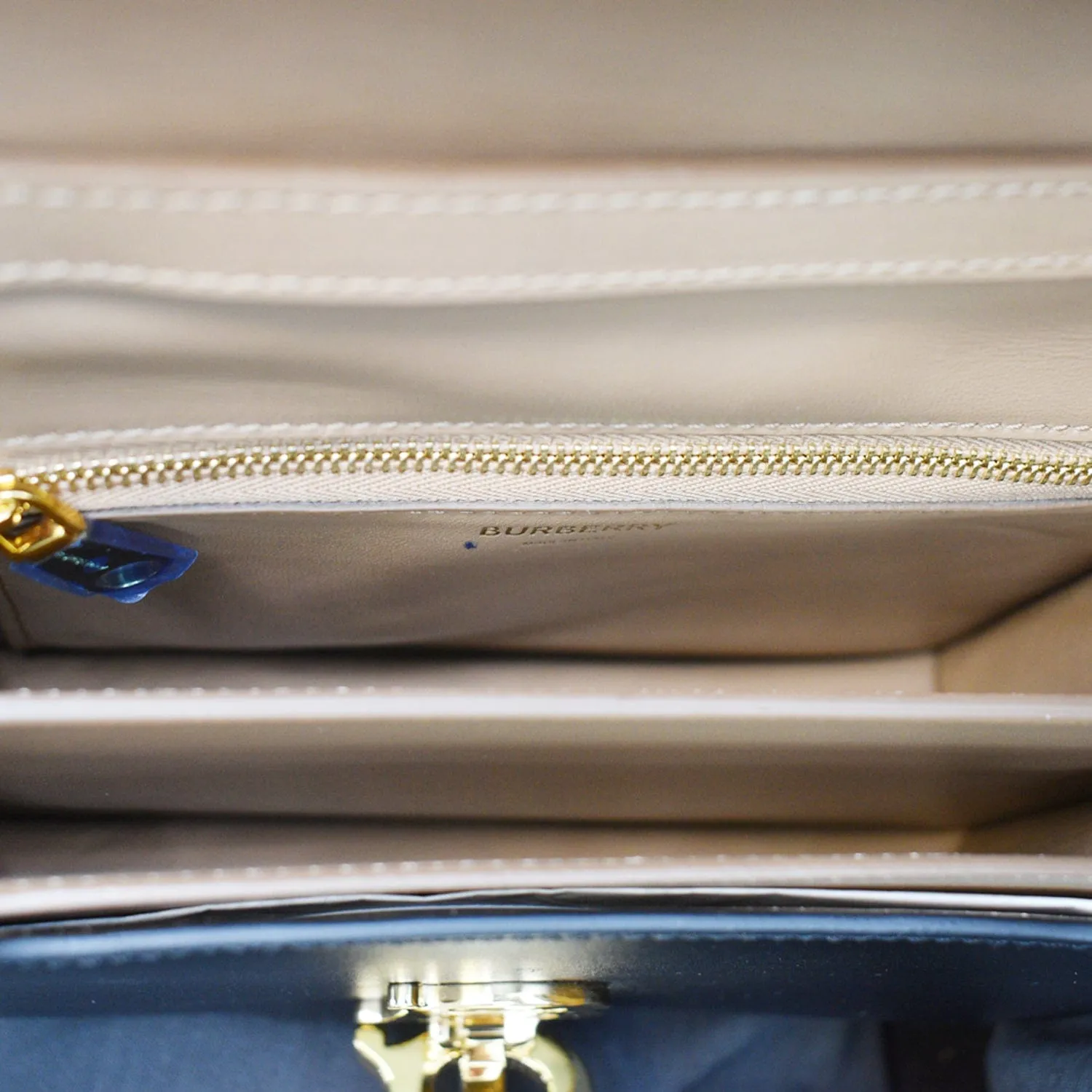 BURBERRY TB Small Leather Crossbody Bag Beige  - Hot Deals