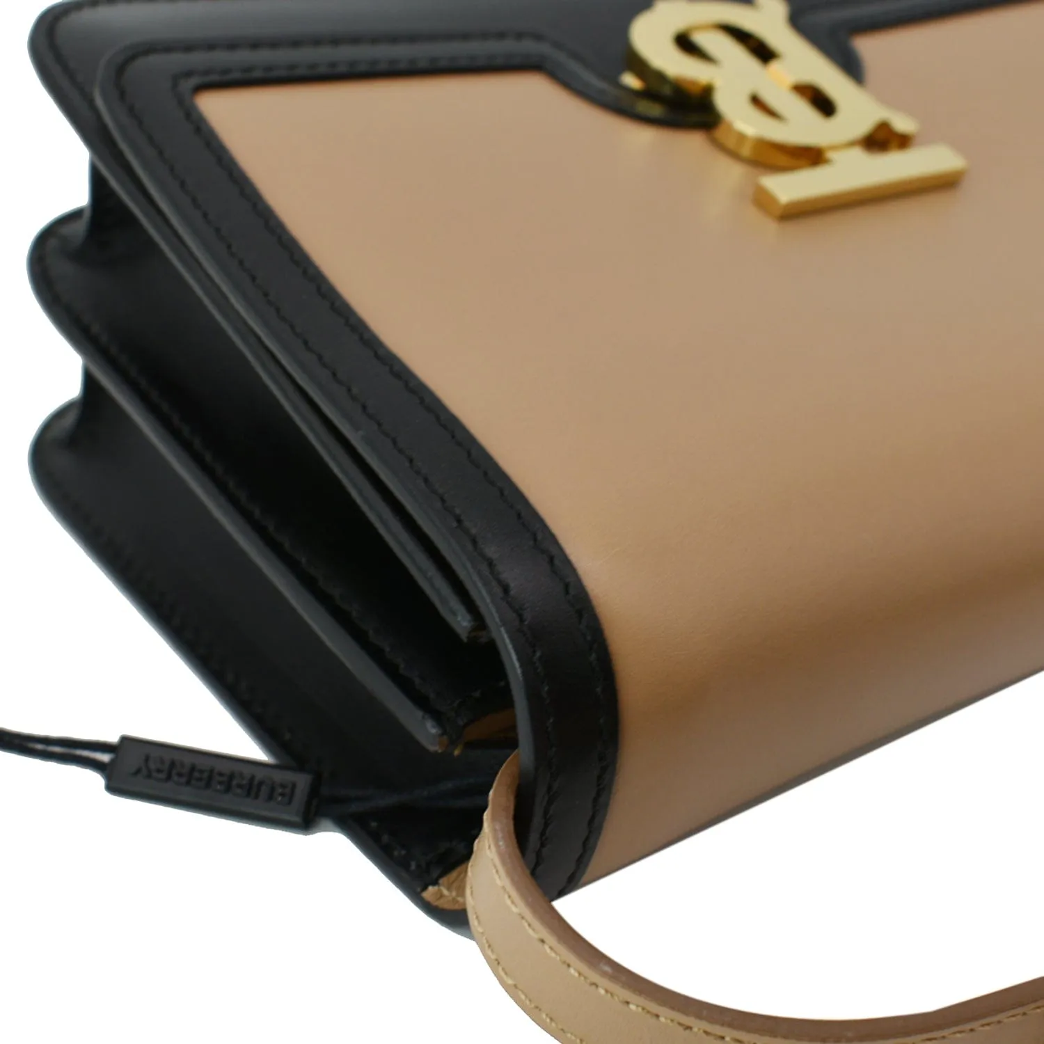BURBERRY TB Small Leather Crossbody Bag Beige  - Hot Deals