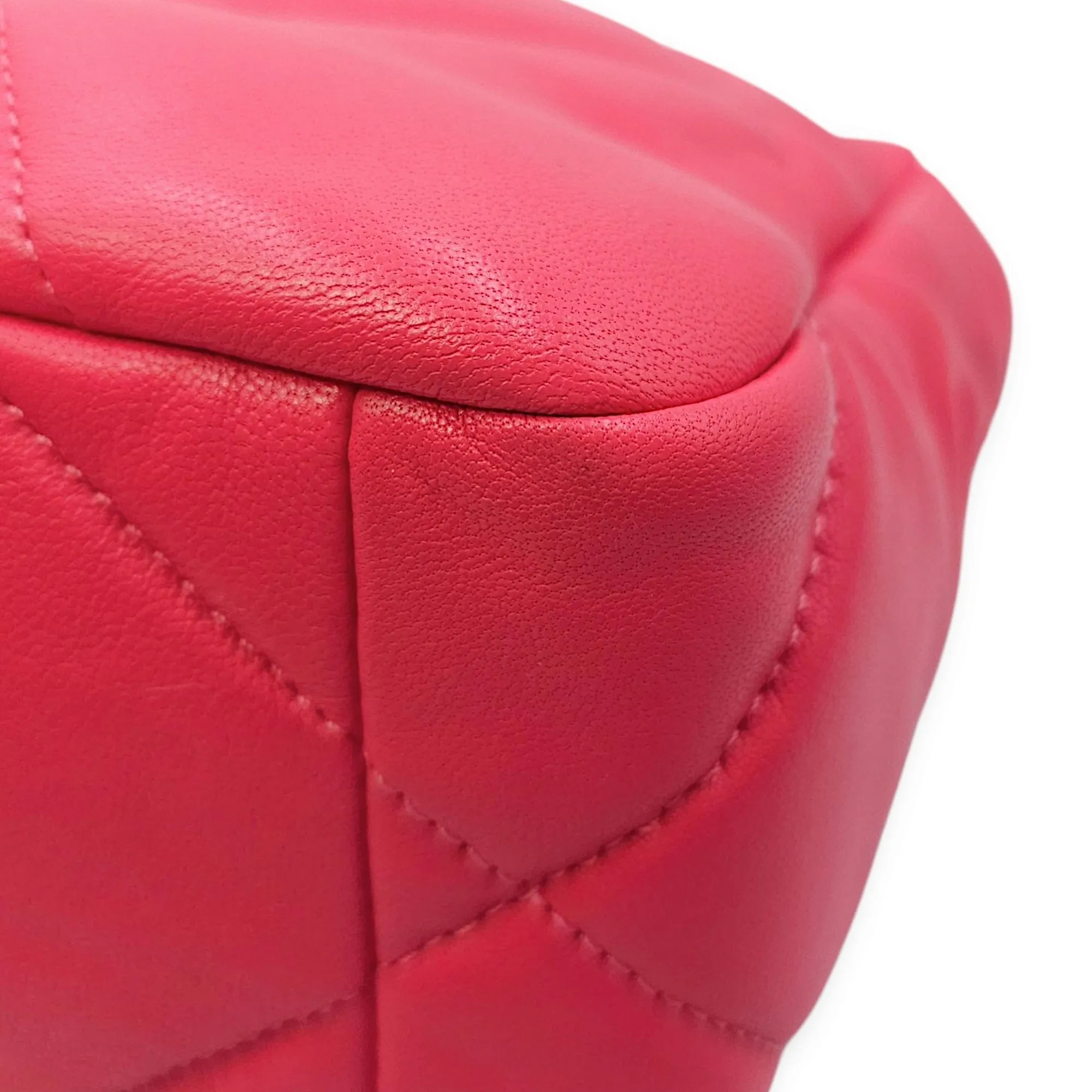 C19 Flap Small Pink Crossbody Bag in Goat Leather, 3-Tone hardware