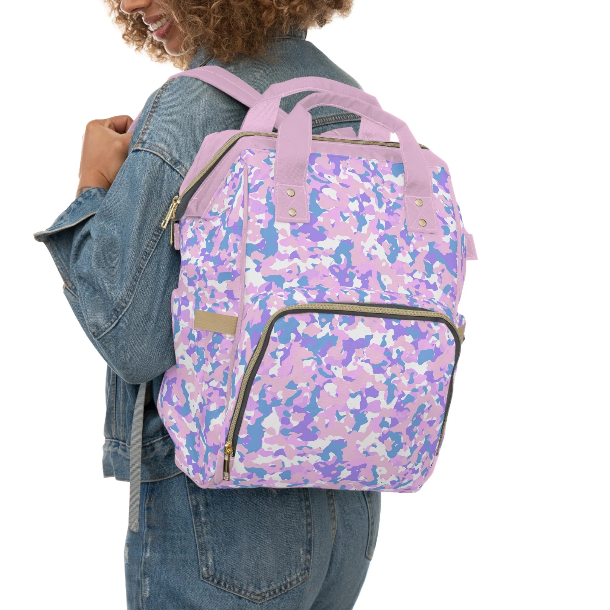 Camouflage Diaper Backpack - Durable Nylon Camo Baby Bag for Outdoorsy Parents, Spacious & Multifunctional Camo Diaper Backpack